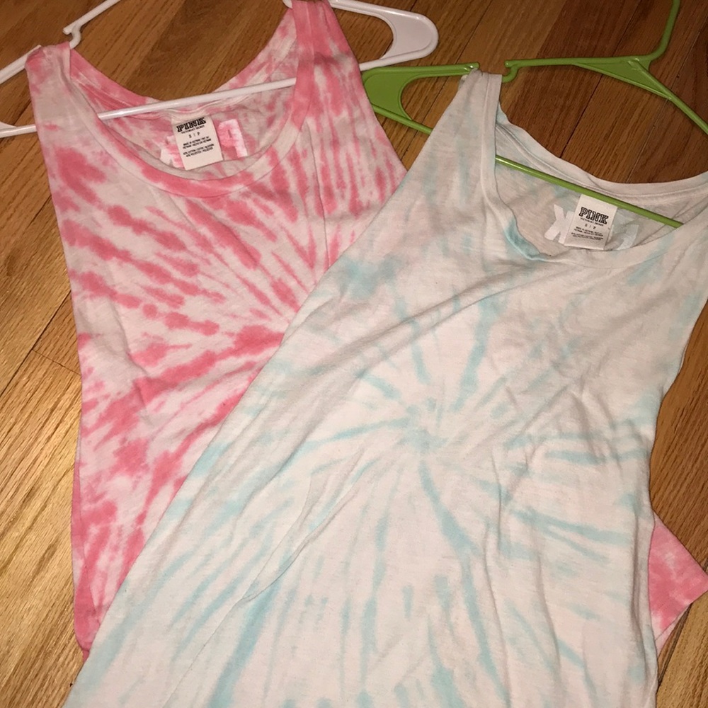 tied died tank tops from PINK victoria’s secret